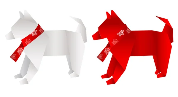 Новогодняя открытка для собак — стоковый вектор