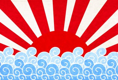 Sunrise dalga yeni yıl kartı arka plan