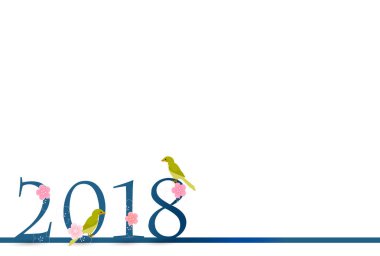 2018 Erik arka plan yeni yıl kartları