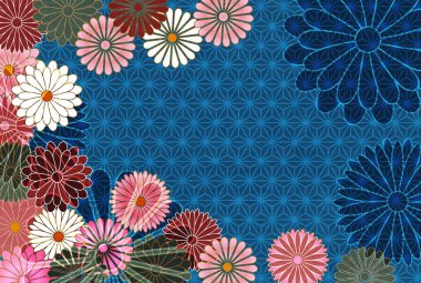 Kasımpatı deseni yeni yıl kartı arka plan