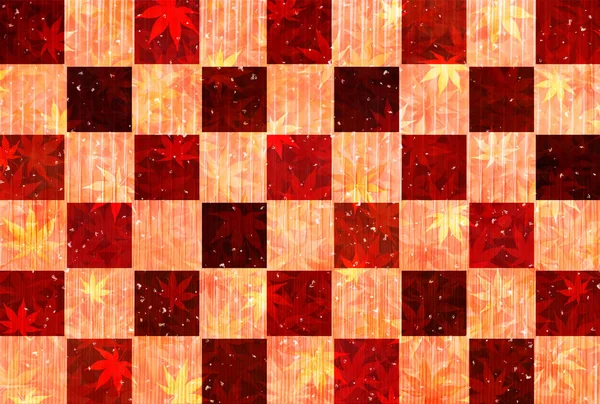 Herfstbladeren val Japans papier achtergrond — Stockvector