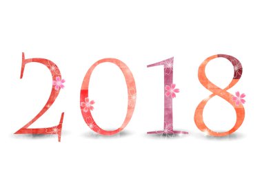 2018 kiraz yeni yıl kartı simgesi