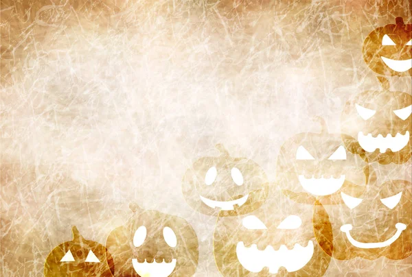 Zucca di Halloween sfondo di carta giapponese — Vettoriale Stock
