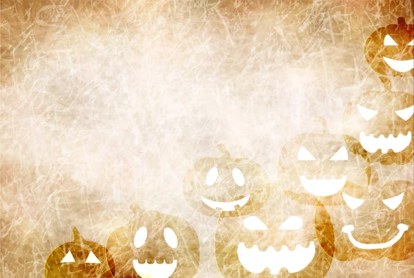 Calabaza de Halloween Papel japonés fondo — Vector de stock