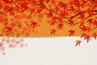 Sonbahar Japon kağıt arka plan sonbahar yaprakları