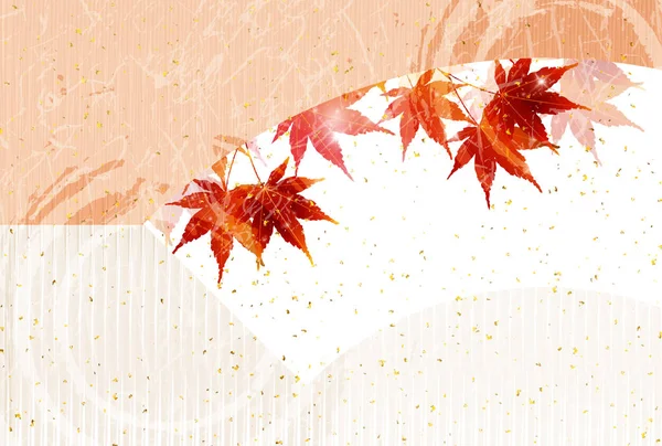 Осенние листья опадают японский бумажный фон — стоковый вектор