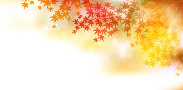 Maple herfst landschap-achtergrond — Stockvector