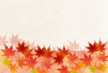 Sonbahar Japon kağıt arka plan sonbahar yaprakları