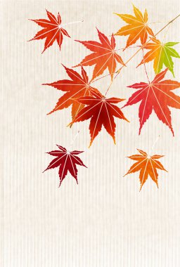 Sonbahar Japon kağıt arka plan sonbahar yaprakları