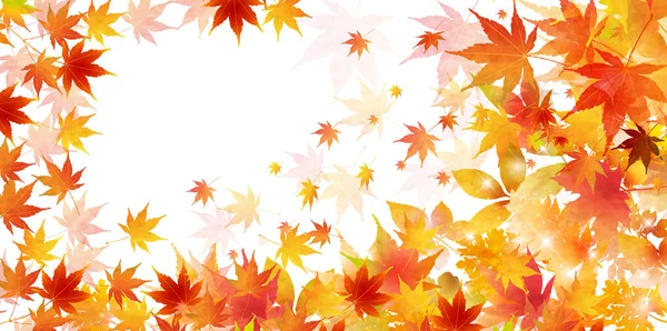 Maple autumn landscape background — Stock Vector