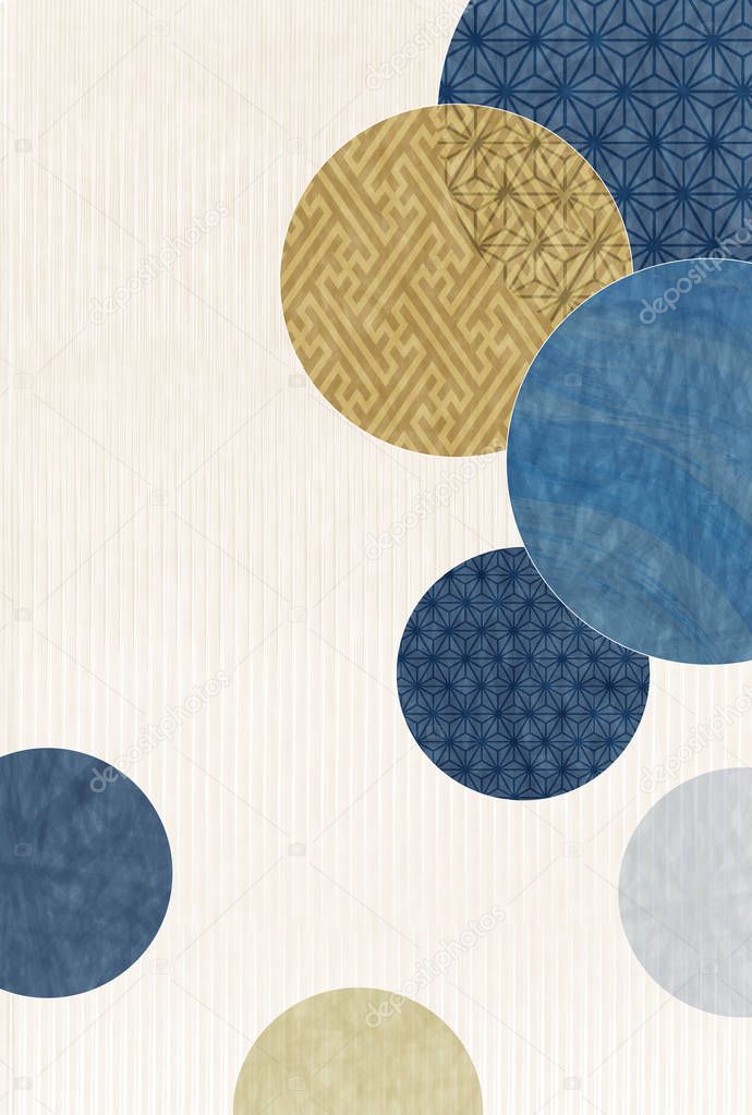 New Year's card Japanese paper Japanese pattern background