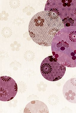 Desen arka plan yeni yıl kartları Japon kağıt