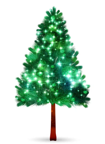 Ícone de inverno de árvore de abeto de Natal —  Vetores de Stock