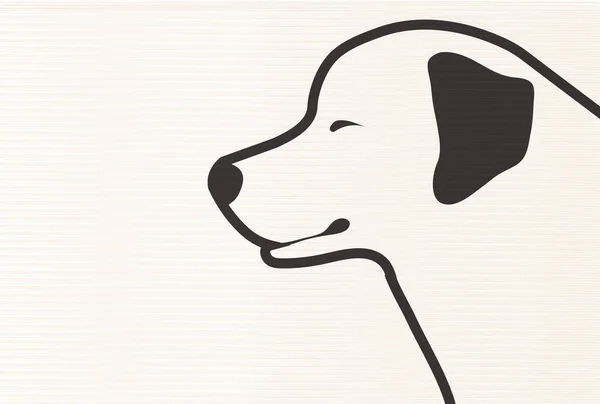 Σκύλος κάρτες Πρωτοχρονιάς ιαπωνικό χαρτί υπόβαθρο — Διανυσματικό Αρχείο