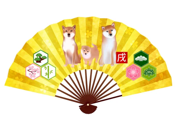 Yeni yıl kartı fan simge köpek