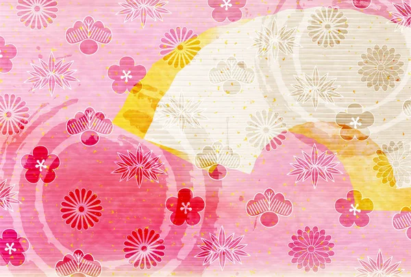 Japonca yeni yıl kartları kiraz arka plan kağıt