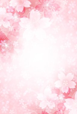 Kiraz çiçeği bahar yeni yıl kartı arka plan