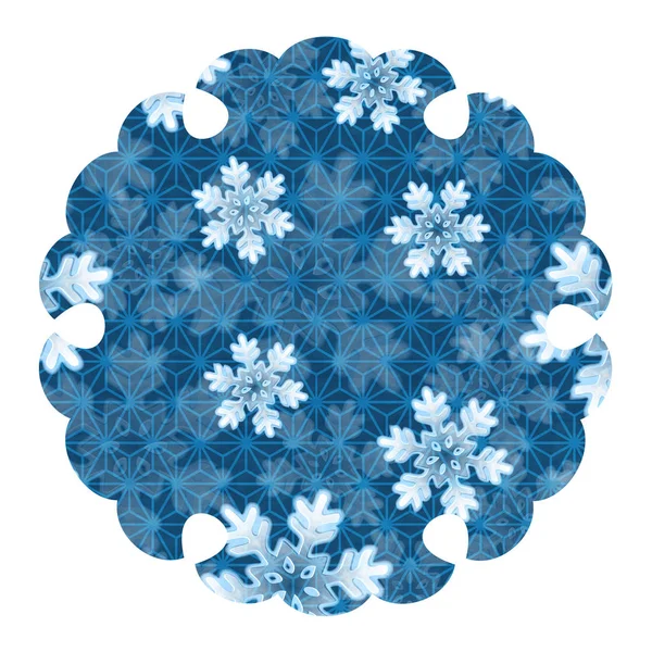 Kerstmis sneeuw winter icoon — Stockvector