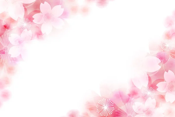 新的一年樱花的卡花背景 — 图库矢量图片