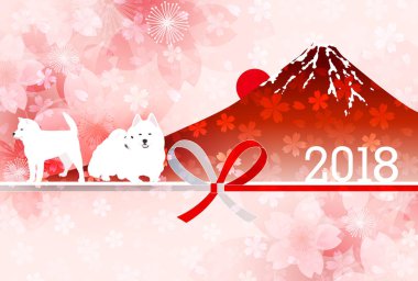 Köpek yeni yıl kartı arka plan