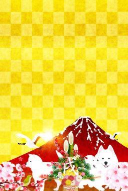 Köpek yeni yıl kartı arka plan