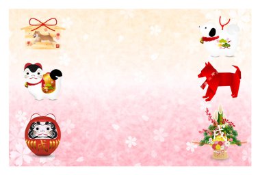 Köpek yeni yıl kartı arka plan