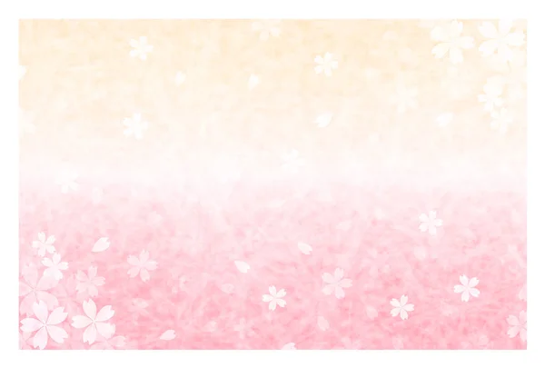 Kirsebærblomster Nyttårskort Japansk papirbakgrunn – stockvektor