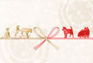 Köpek yeni yıl kartı arka plan