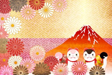 Köpek yeni yıl kartı arka plan