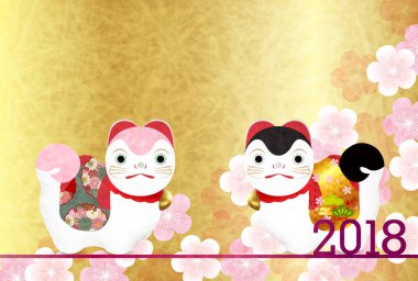 Köpek yeni yıl kartı arka plan