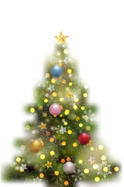 Noel köknar ağacı kar arka plan — Stok Vektör