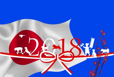 Köpek yeni yıl kartları arka plan