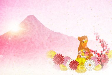 Köpek yeni yıl kartları arka plan