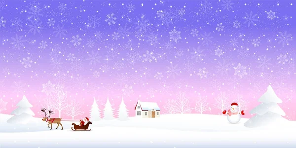 Christmas Snow Winter Background — Stock Vector