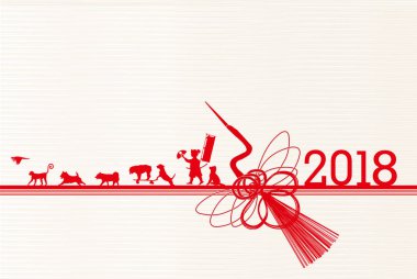 Köpek yeni yıl kartı arka plan