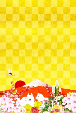 Köpek yeni yıl kartı arka plan