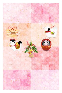 Köpek yeni yıl kartı arka plan