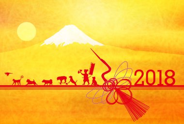 Köpek yeni yıl kartı arka plan