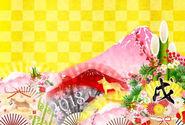 Köpek yeni yıl kartı arka plan