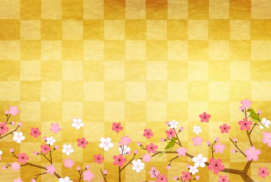 Yeni yıl kartları Japon kağıt arka plan