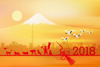 Köpek yeni yıl kartı arka plan