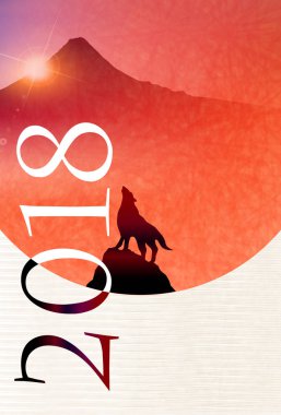 Köpek yeni yıl kartı arka plan