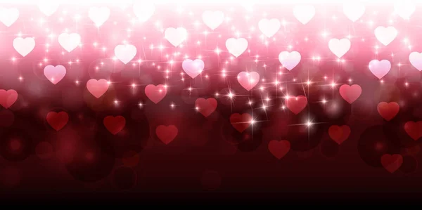 Fondo Corazón Resplandor San Valentín — Vector de stock