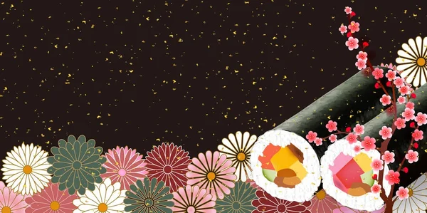 Setsubun 寿司事件背景 — 图库矢量图片