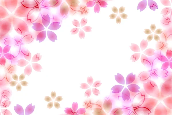樱花花泉背景 — 图库矢量图片