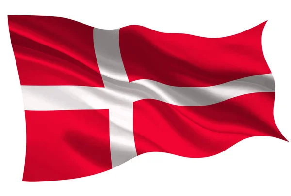 Danmark Flagga Flaggikonen — Stock vektor