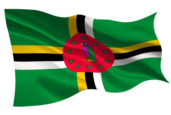 Dominikai Köztársaság Nemzeti Lobogó Zászló Ikonra — Stock Vector