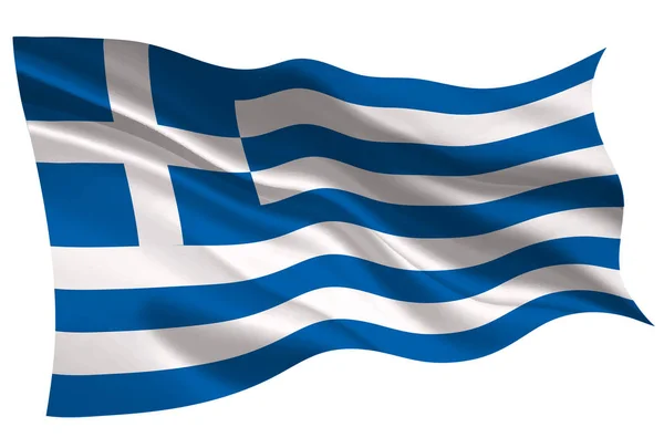 Ελλάδα Εθνική Σημαία Εικονίδιο Σημαίας — Διανυσματικό Αρχείο