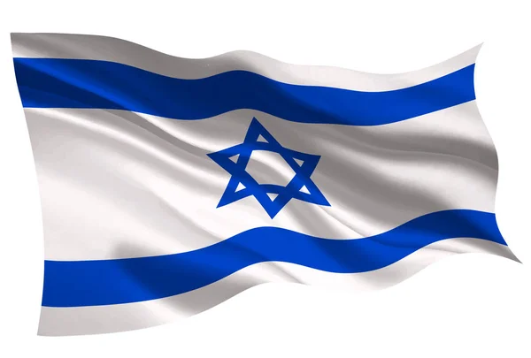 Izrael Národní Vlajka Ikonu Příznaku — Stockový vektor