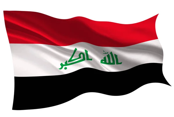 イラク国旗の旗のアイコン — ストックベクタ